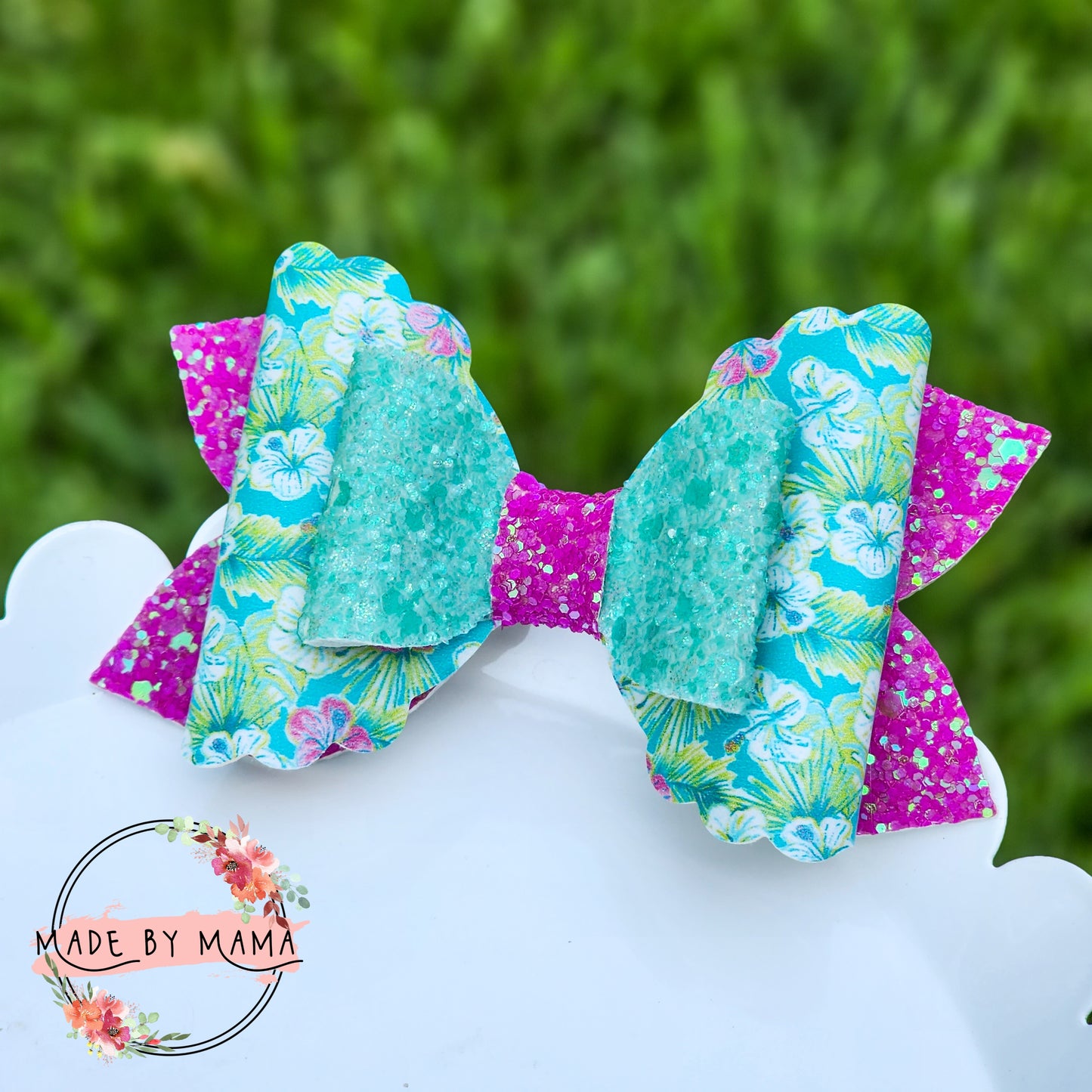 Purple & Teal Summer Bow