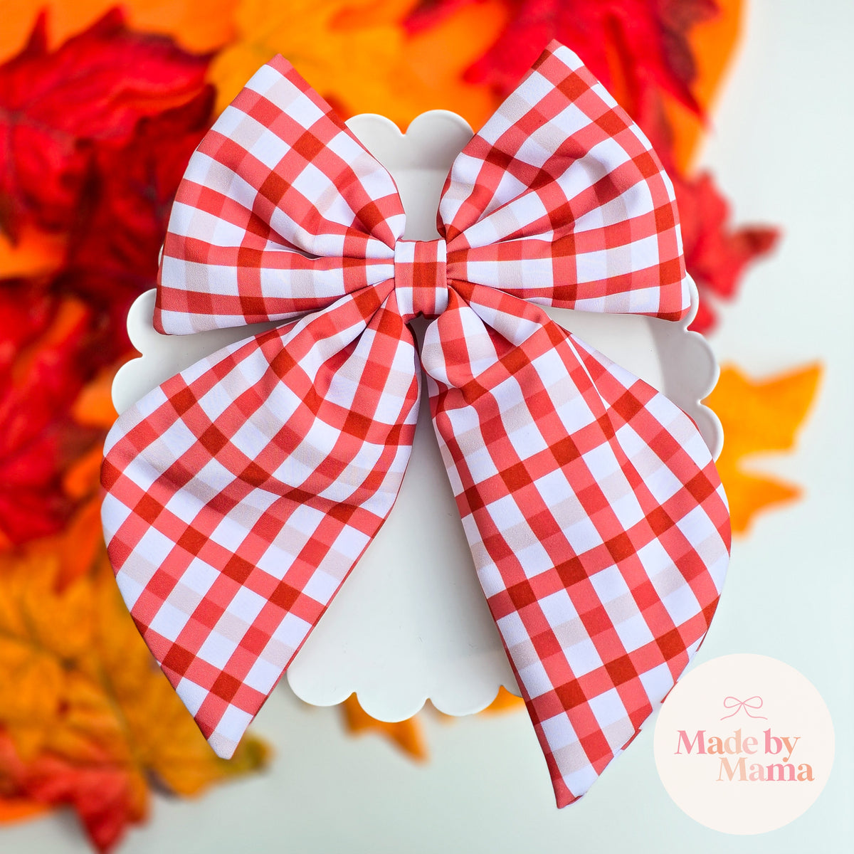 Fall Plaid Coquette Bow