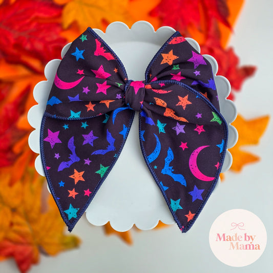 Colorful Bats Fable Bow