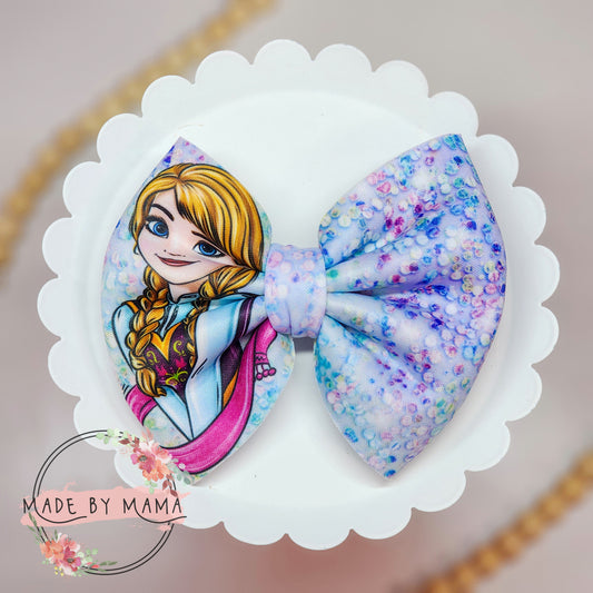 Ice Princess Glitter Scuba Bow