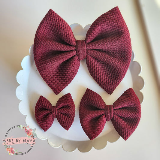Burgundy Bullet Bows