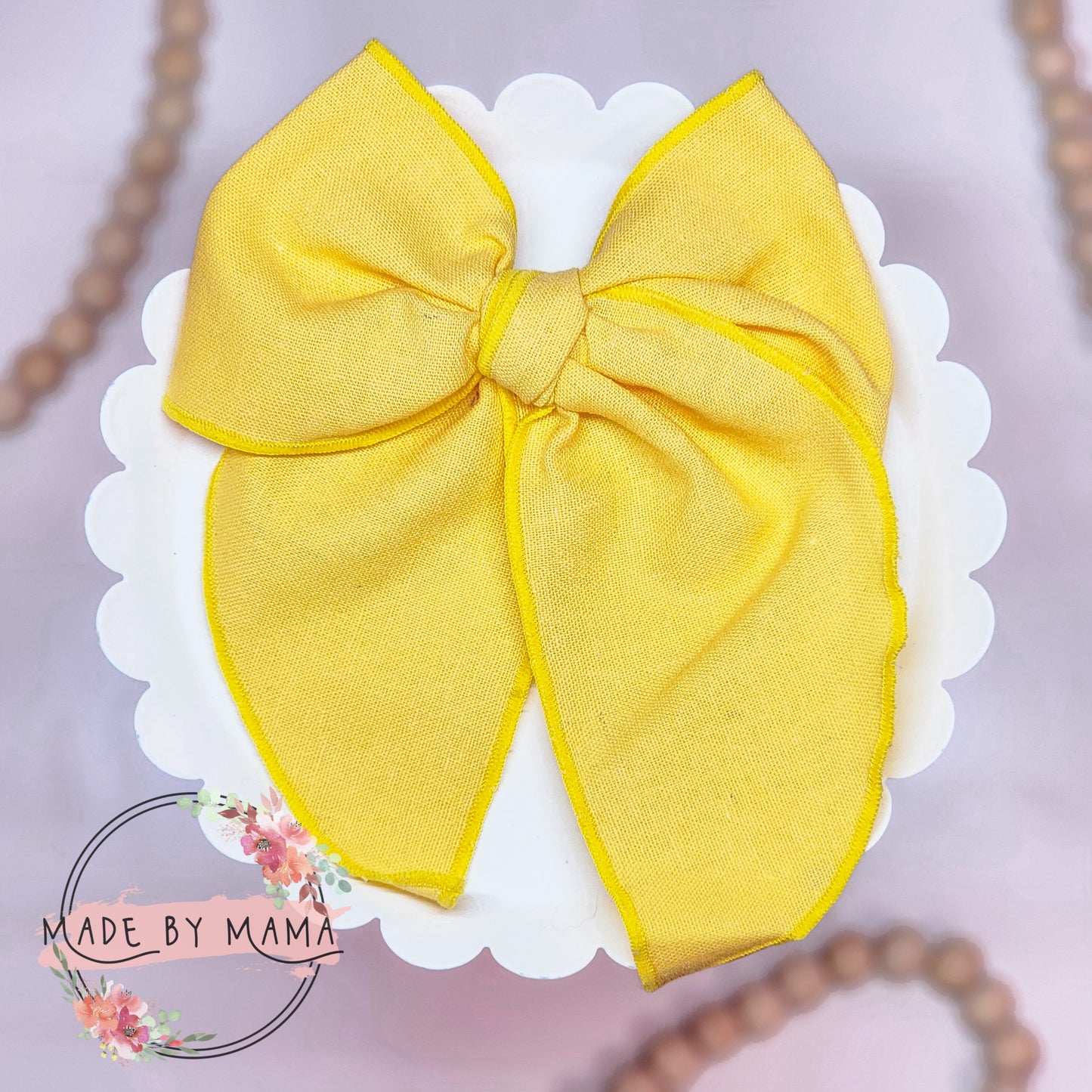 Sunshine Yellow Handtied Bow