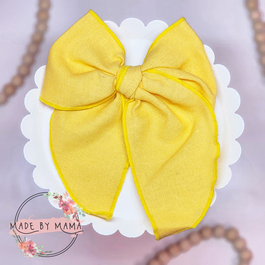 Sunshine Yellow Handtied Bow