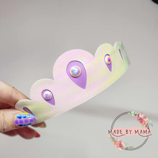 Purple Iridescence Crown with Jewels