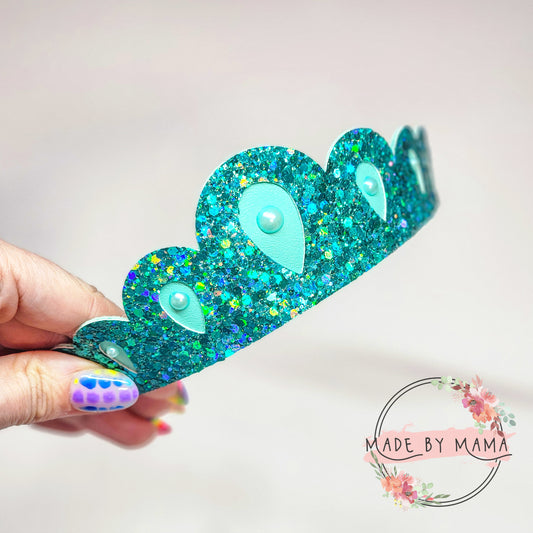 Sparkly Teal Crown with Jewels