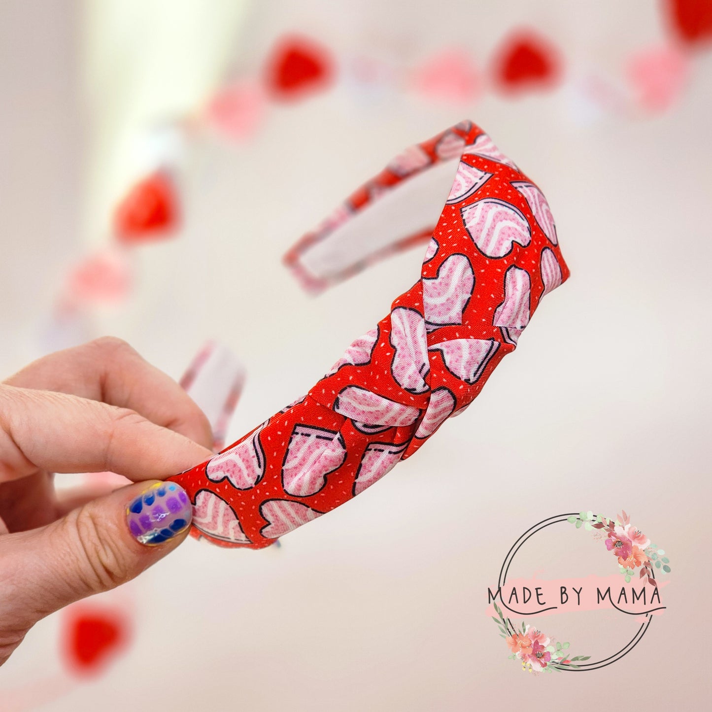 Heart Cakes Top Knot Headband