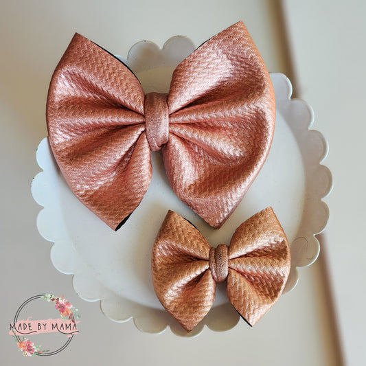 Rose Gold Metallic Bullet Bows