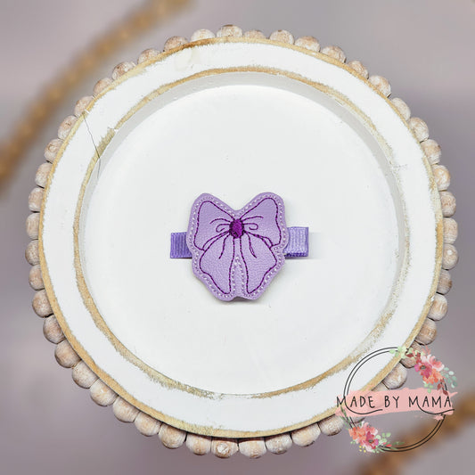Purple Bow Feltie