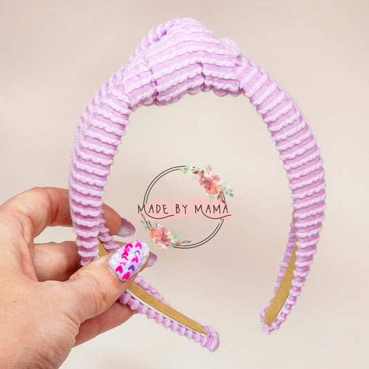 Purple Top Knot Headband