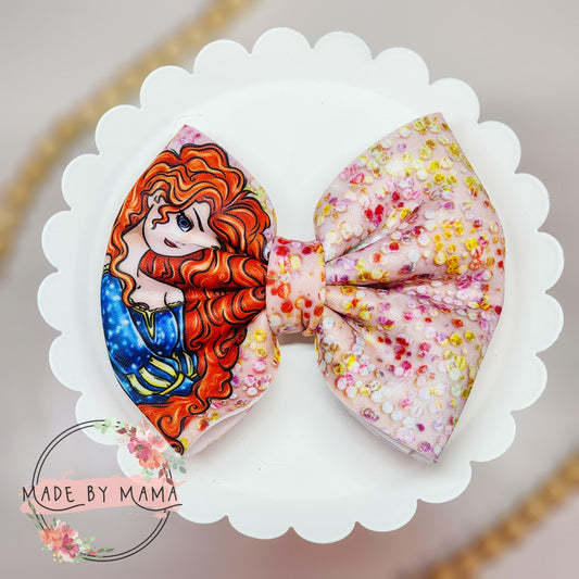 Scottish Princess Glitter Scuba Bow