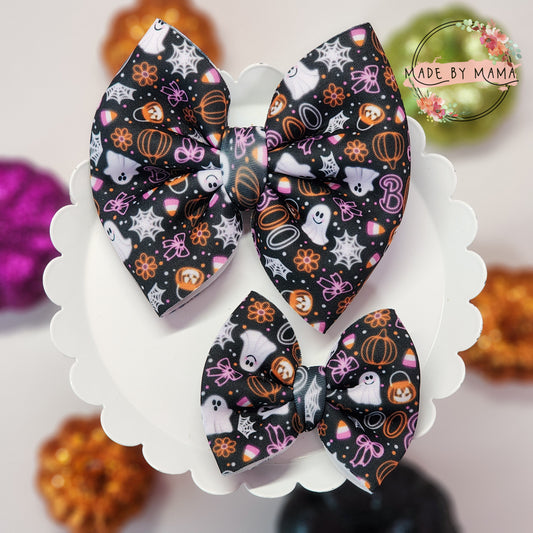 Black Halloween Toss Scuba Bows