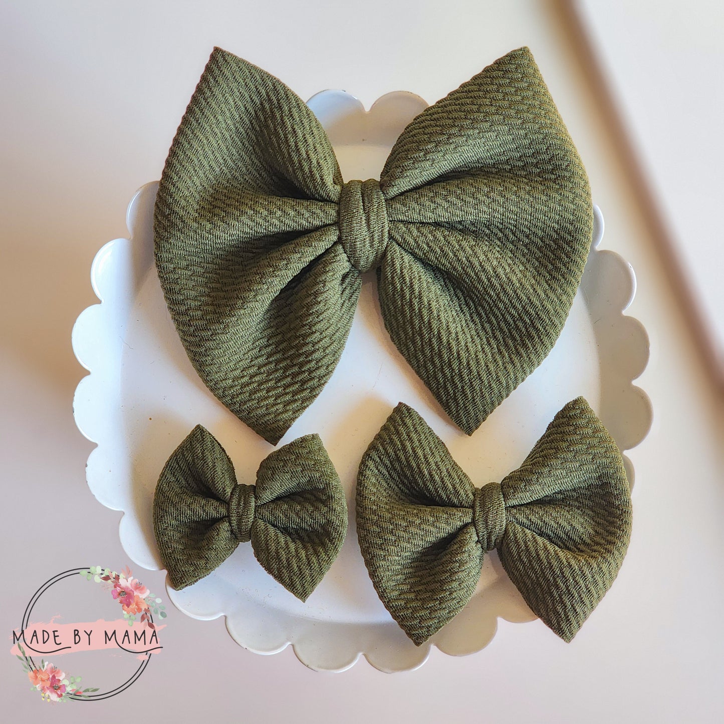 Olive Bullet Bows