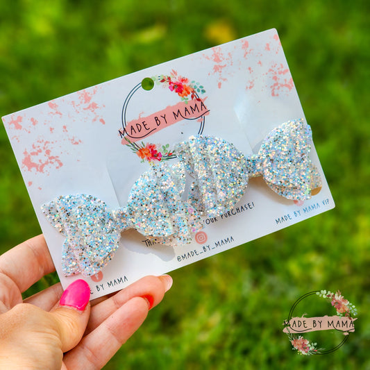 White & Silver Piggie Set