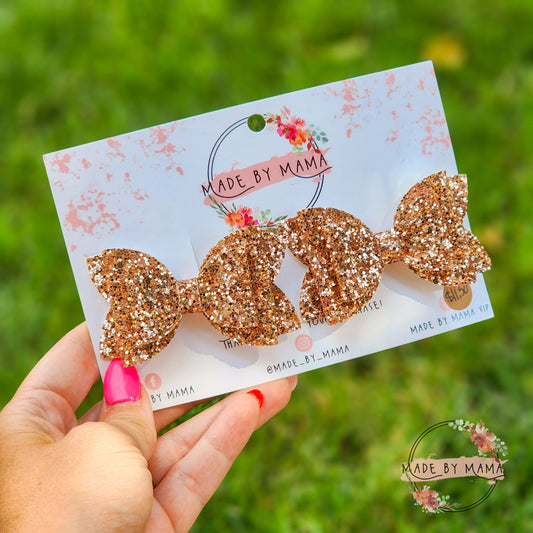 Rose Gold Glitter Piggie Set