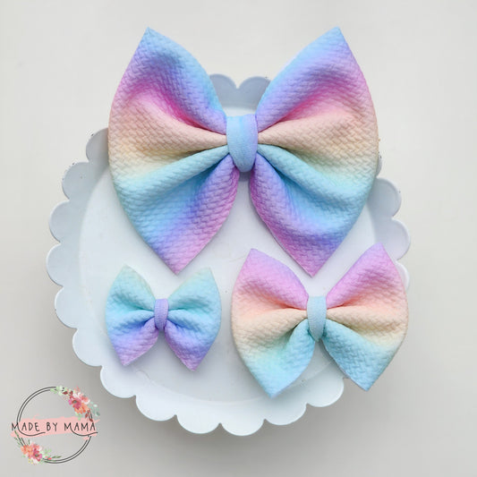 Pastel Rainbow Ombre Bullet Bow