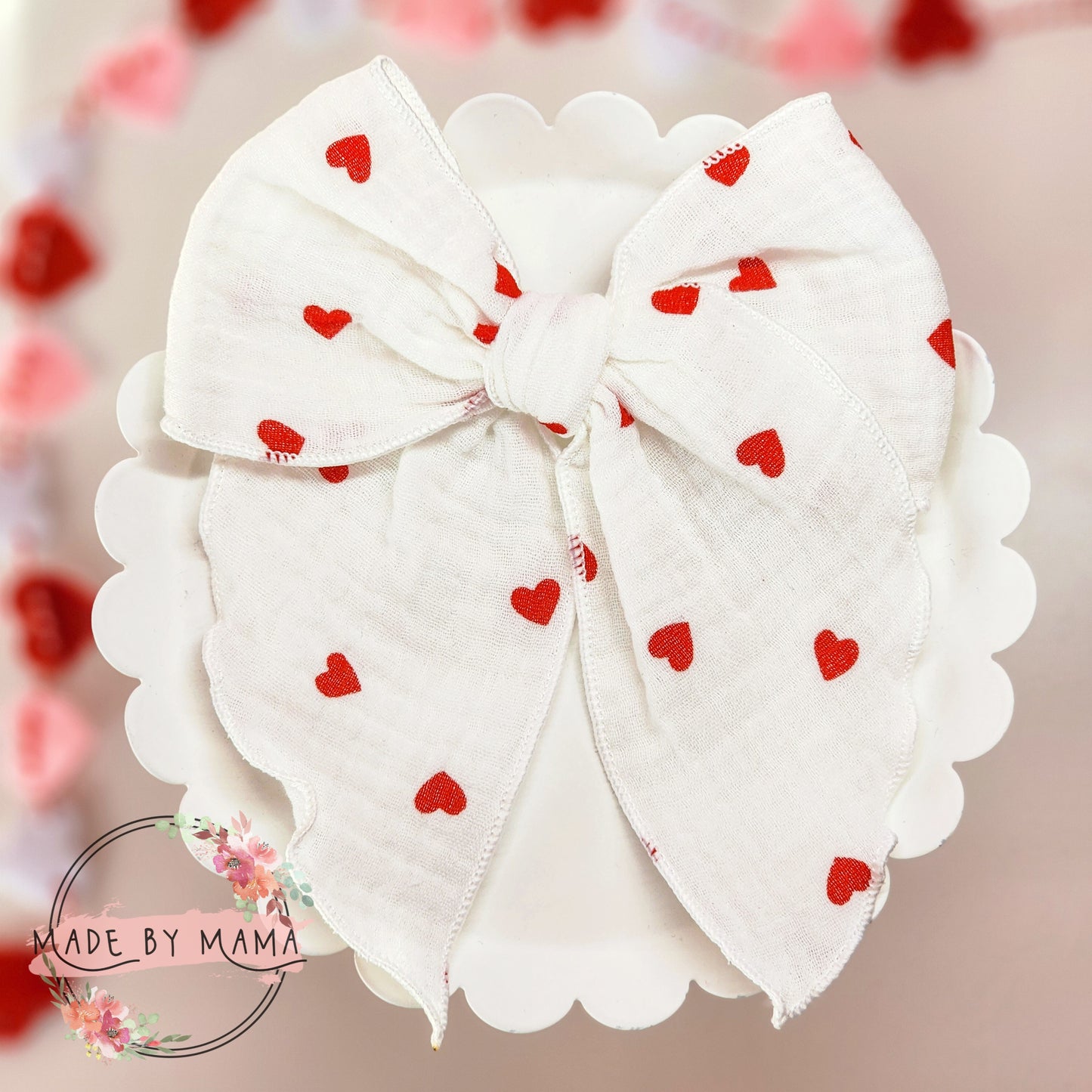 Muslin Hearts Handtied Bow