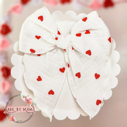 Muslin Hearts Handtied Bow
