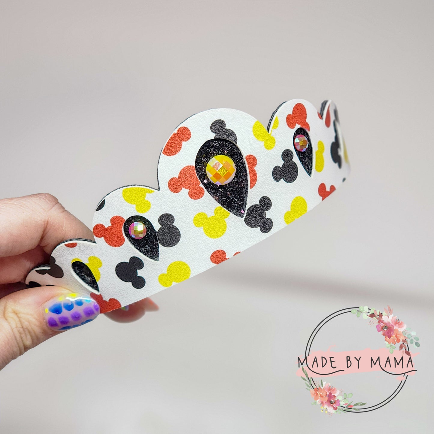Classic Mouse Head Crown with Jewels