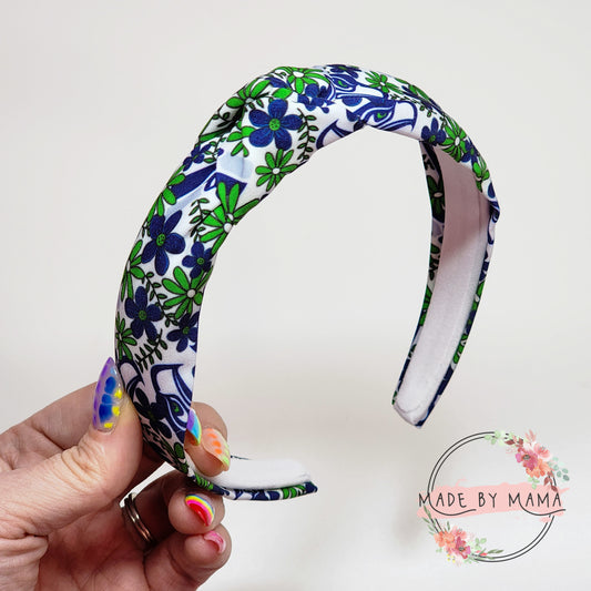 Seahawks Top Knot Headband