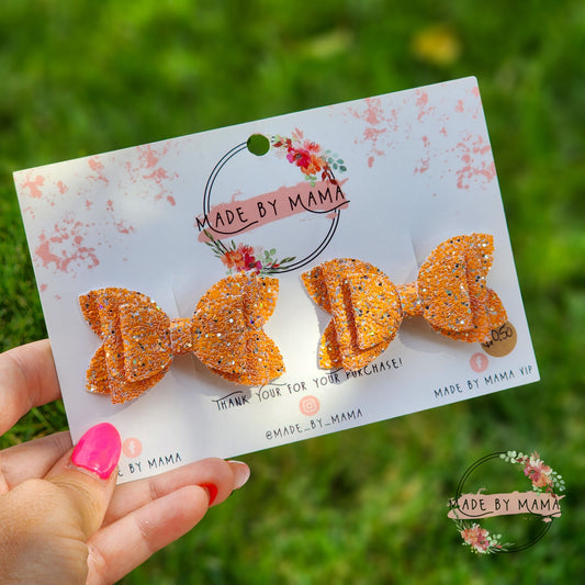 Orange Glitter Piggie Set