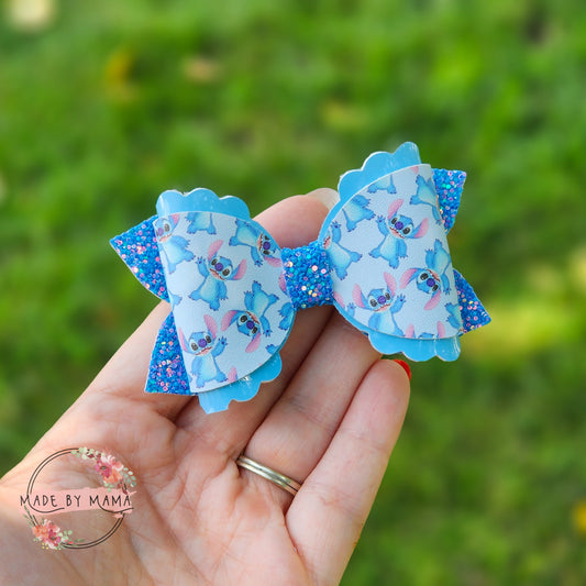 Blue Alien Friend Bow