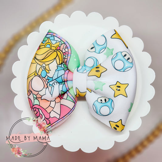 Peach Stained Glass Scuba Bow