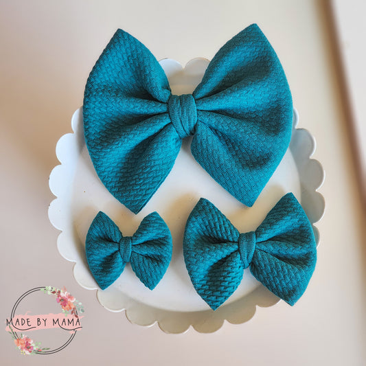 Teal Bullet Bows