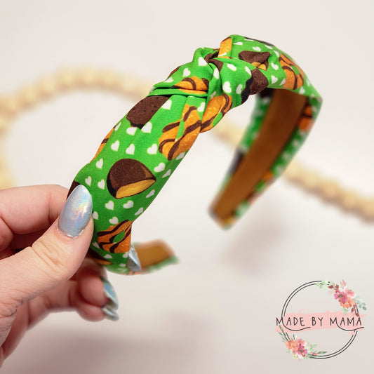 Girl Scout Green Cookies Top Knot Headband