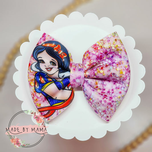 Poisoned Apple Princess Glitter Scuba Bow