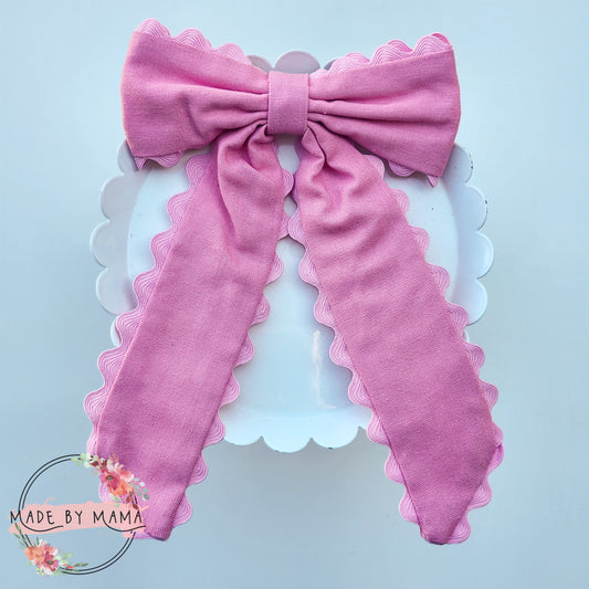 Pink Rick Rack Bow