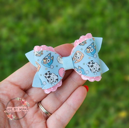 Blue Dogs & Friends Bow