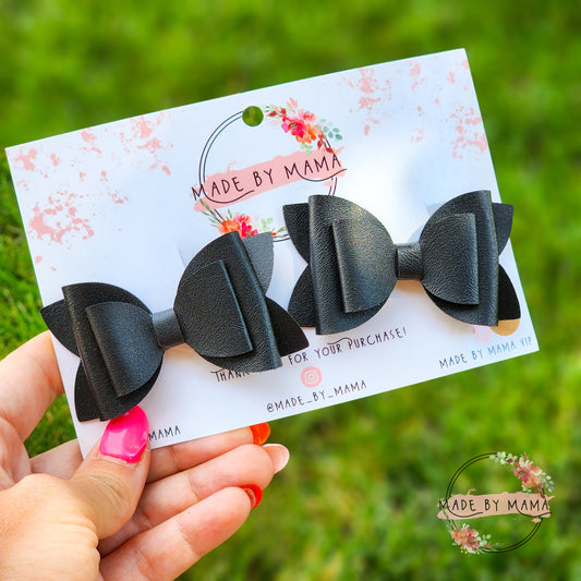 Solid Black Piggie Set