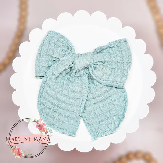 Dust Blue Handtied Bow