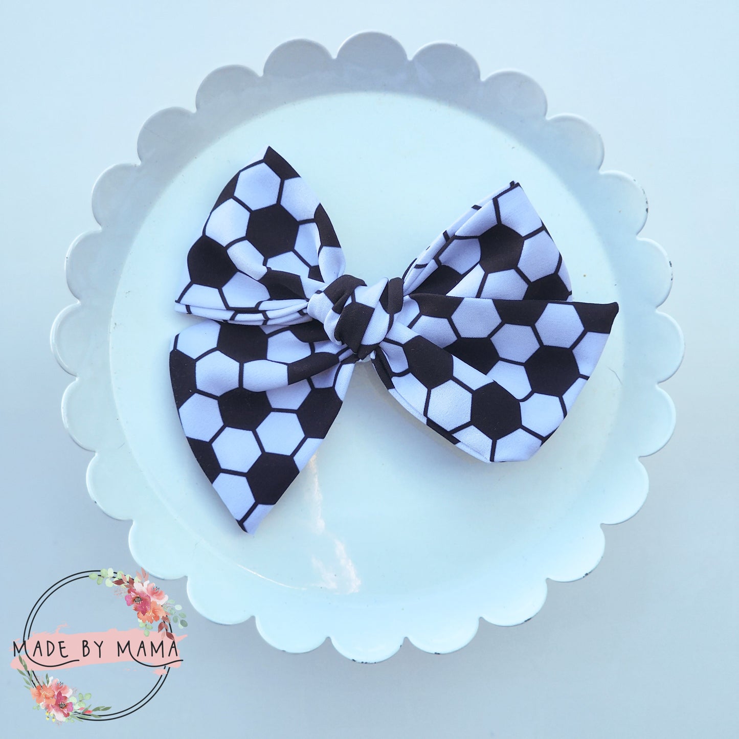 Soccer Handtied Bow