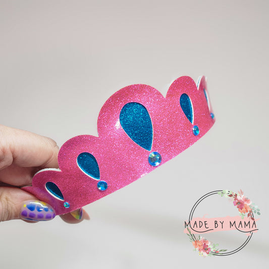 Pink & Blue Crown with Jewels