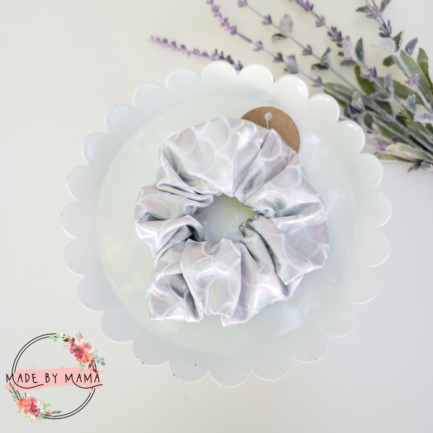 Silver Mermaid Scrunchie