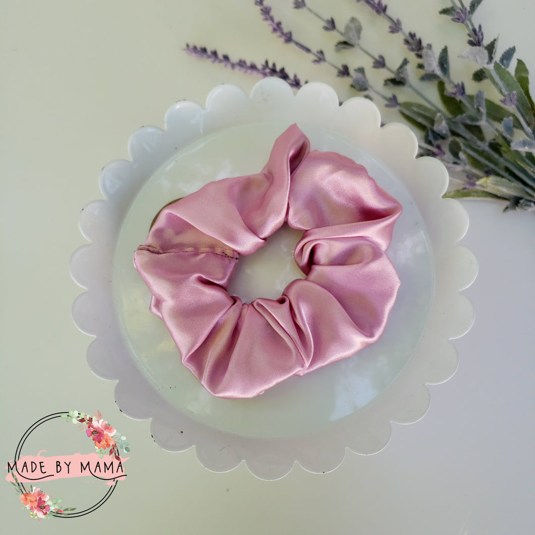 Mauve Satin Scrunchie