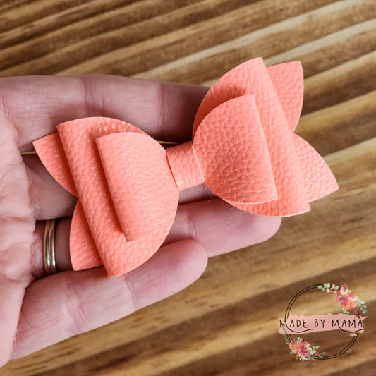 Solid Coral Bow