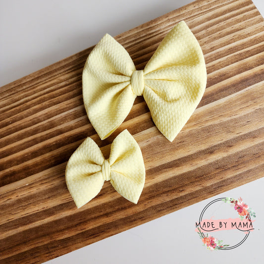 Pastel Yellow Bullet Bow