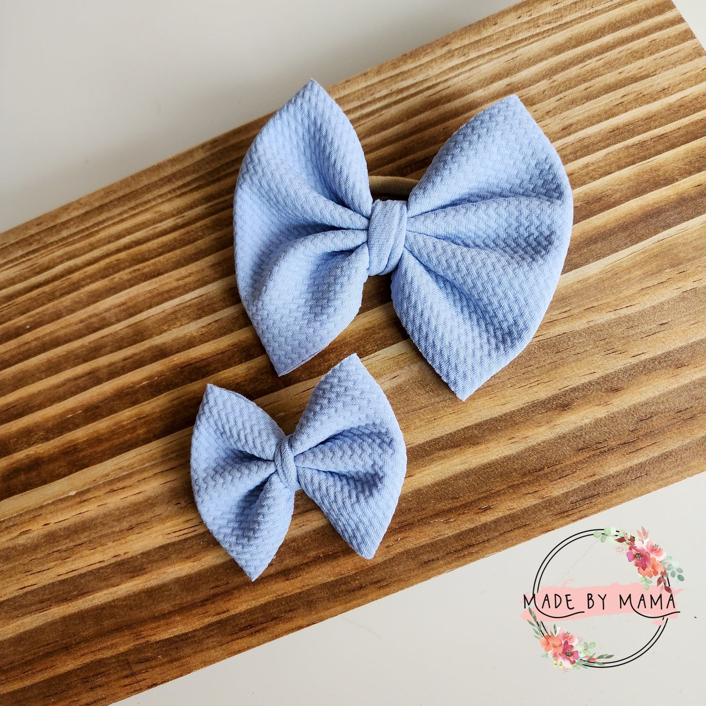 Powder Blue Bullet Bow