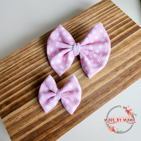 Pink Dots Bullet Bow