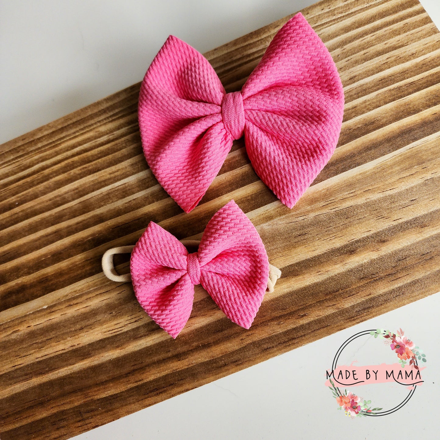 Watermelon Pink Bullet Bow