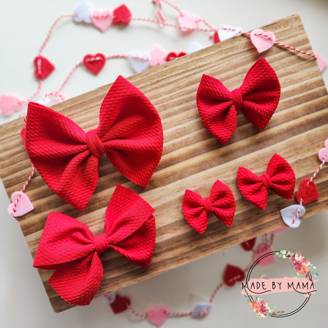 Solid Red Bullet Bows