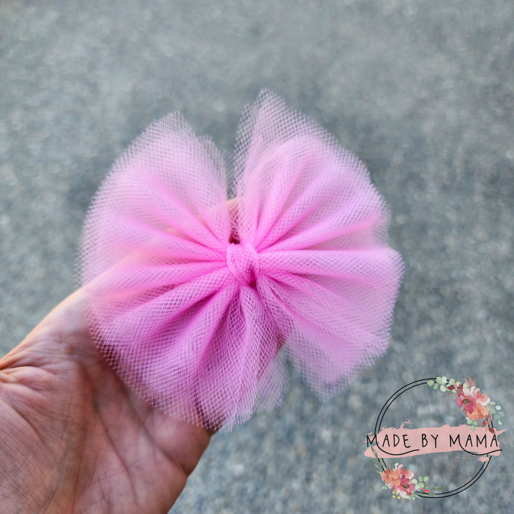 Pink Tulle Bow