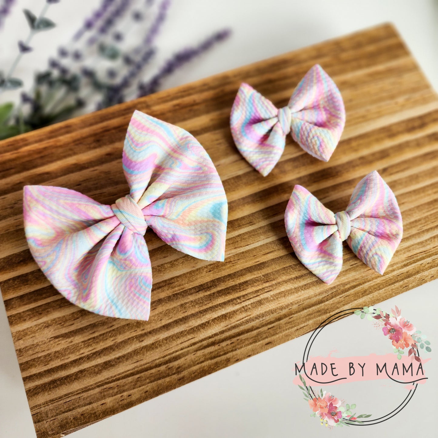 Pastel Psychedelic Bullet Bows